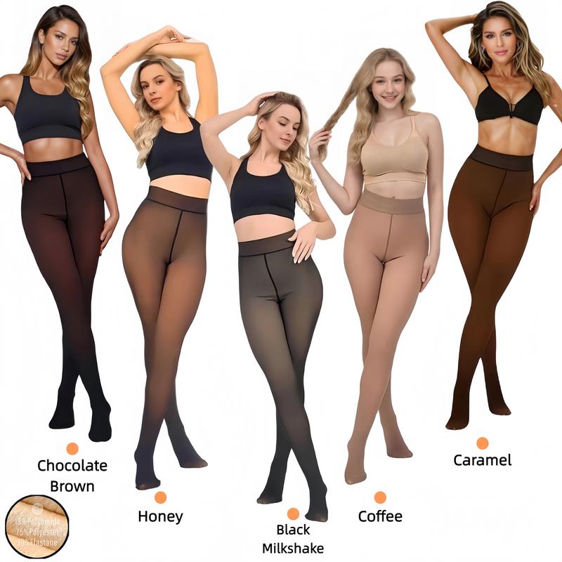 Winter Warmest Tights! Fleece Lined, Completely Opaque, Thermal Leggings for Cold Weather.