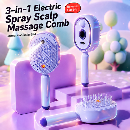 💆LAST DAY 49% OFF-Electric Spray Air Cushion Massage Comb💗3-in-1 Electric Spray Scalp Massage Comb