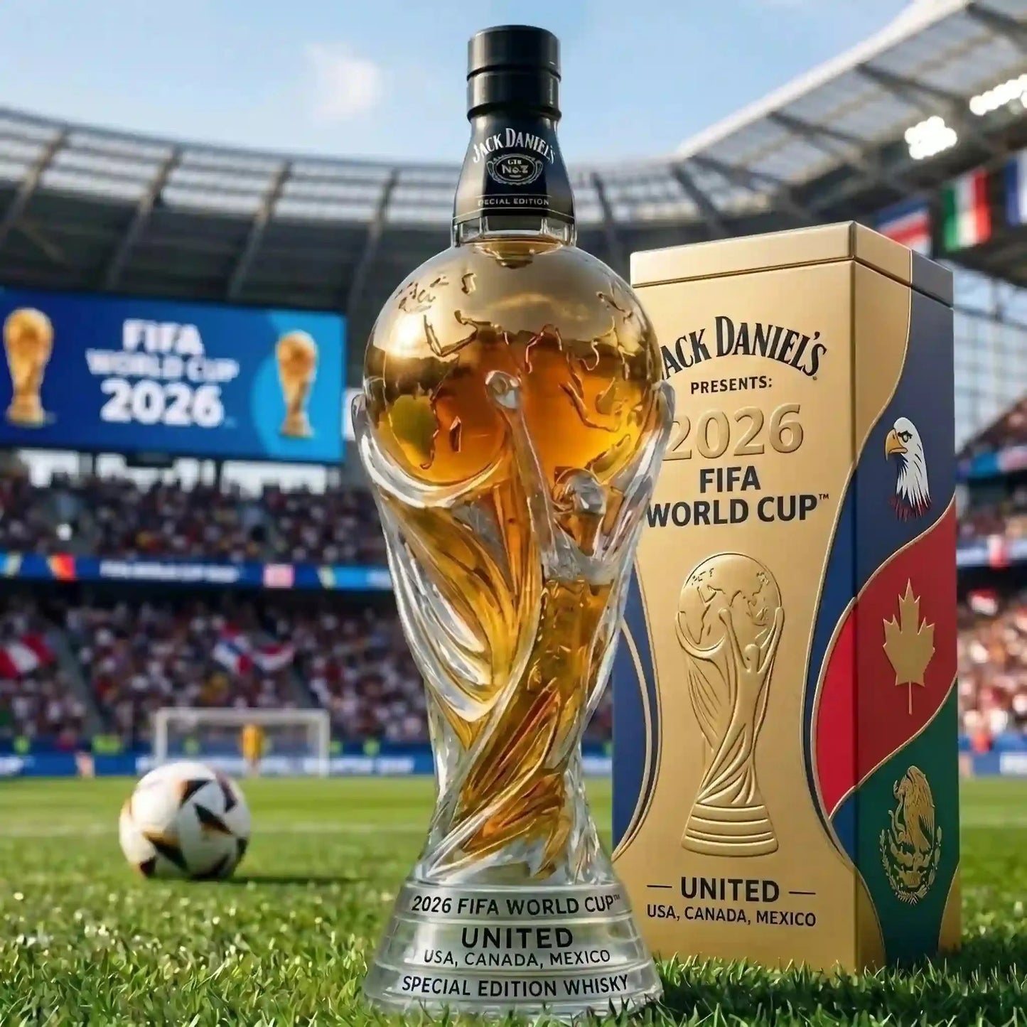 Limited Edition Championship Whisky Bottle – Collectible Soccer-Themed Decanter