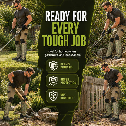 Heavy-Duty Armored Leg Gaiters & Gardening Shin Guards