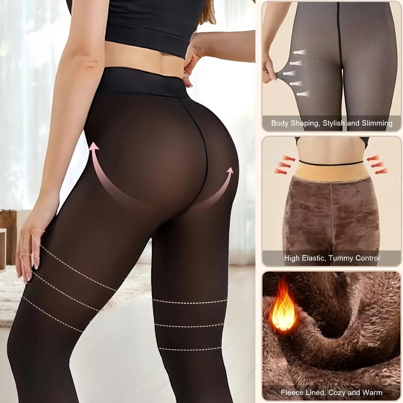 Winter Warmest Tights! Fleece Lined, Completely Opaque, Thermal Leggings for Cold Weather.