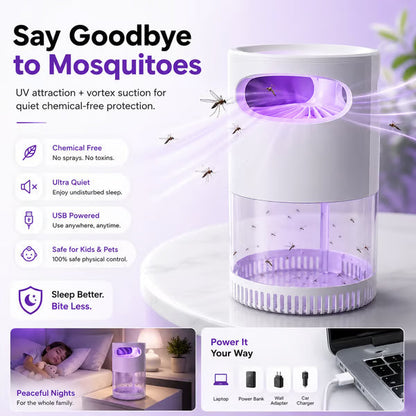 🔥Last Day Free Shipping ✨Quiet UV Mosquito Trap – Chemical-Free & Safe for Kids & Pets🦟