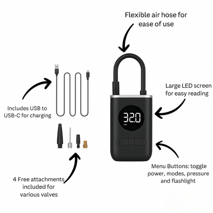 Yagoo™ 2026 Portable Tyre Inflator & Power Bank – Fast & Reliable