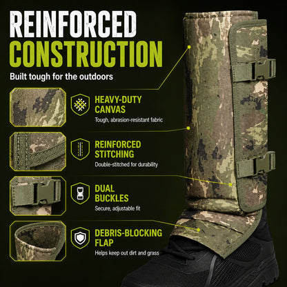 Heavy-Duty Armored Leg Gaiters & Gardening Shin Guards