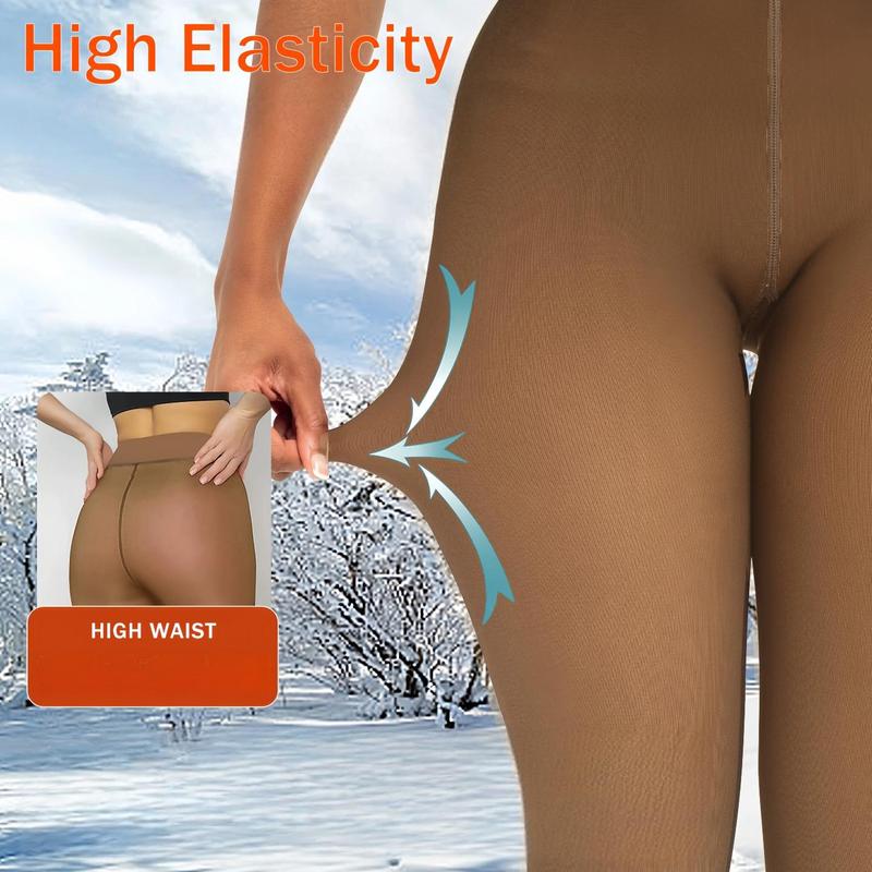 Winter Warmest Tights! Fleece Lined, Completely Opaque, Thermal Leggings for Cold Weather.