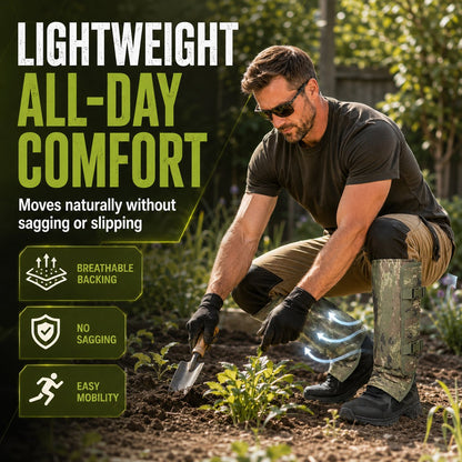 Heavy-Duty Armored Leg Gaiters & Gardening Shin Guards