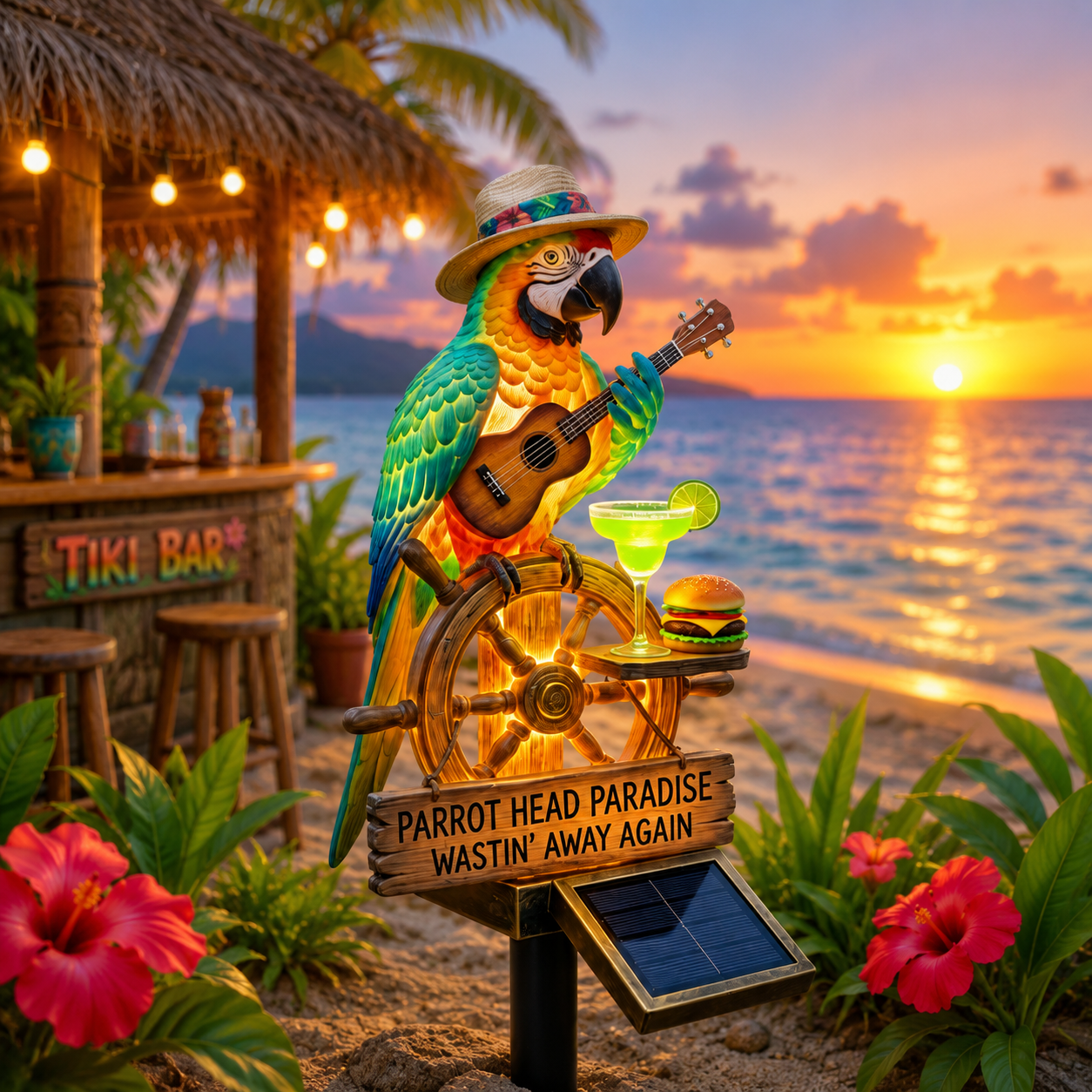 🔥Last Day 70% OFF🔥 - 🌴 Solar-Powered Parrot Garden Light – “Wastin' Away Again”